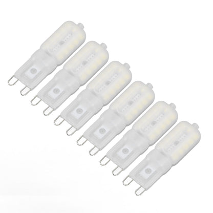 G9 Light Bulb Dimmable Eye Protection Energy Saving 5W 22 LED Small Bulbs for Ceiling Lamp Desk Lamp 6pcs V1294-YM0523-3119220066411