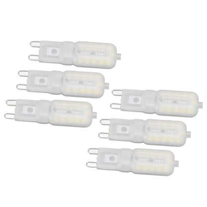 G9 Light Bulb Dimmable Eye Protection Energy Saving 5W 22 LED Small Bulbs for Ceiling Lamp Desk Lamp 6pcs V1294-YM0523-3119220066411