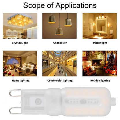 G9 Light Bulb Dimmable Eye Protection Energy Saving 5W 22 LED Small Bulbs for Ceiling Lamp Desk Lamp 6pcs V1294-YM0523-3119220066413