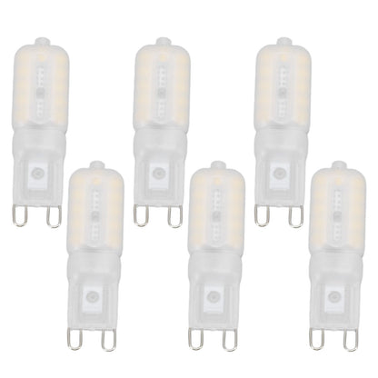 G9 Light Bulb Dimmable Eye Protection Energy Saving 5W 22 LED Small Bulbs for Ceiling Lamp Desk Lamp 6pcs V1294-YM0523-3119220066416