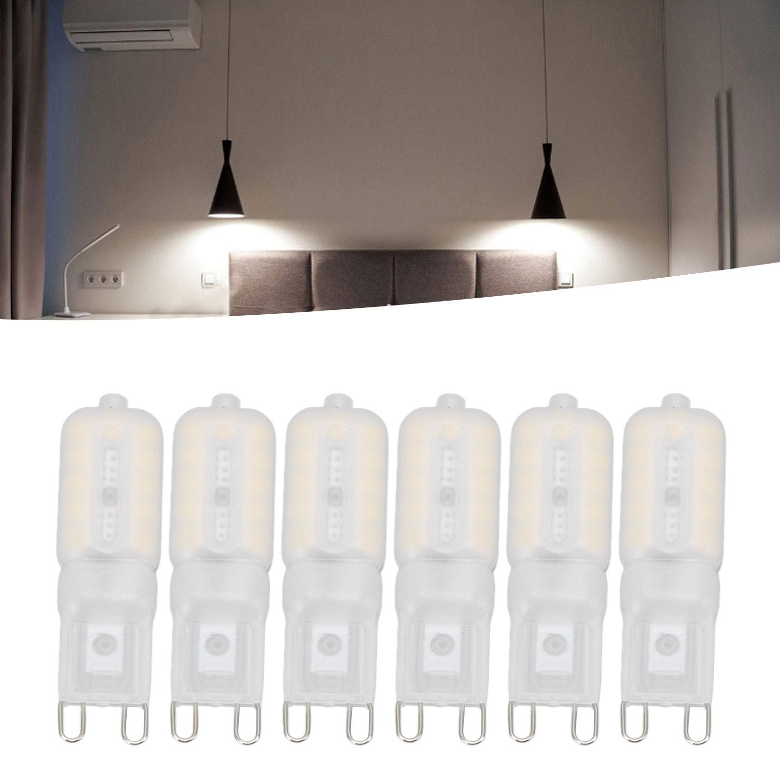 G9 Light Bulb Dimmable Eye Protection Energy Saving 5W 22 LED Small Bulbs for Ceiling Lamp Desk Lamp 6pcs V1294-YM0523-3119220066416
