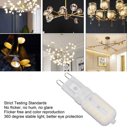 G9 Light Bulb Dimmable Eye Protection Energy Saving 5W 22 LED Small Bulbs for Ceiling Lamp Desk Lamp 6pcs V1294-YM0523-3119220066416