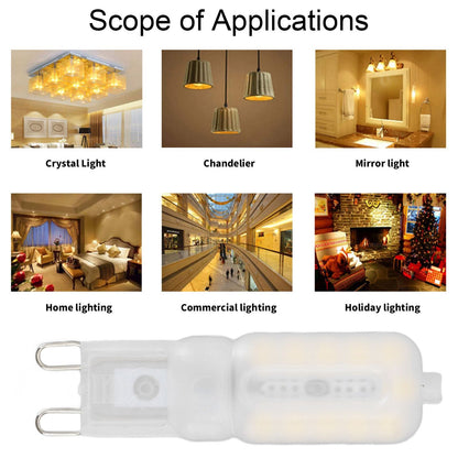 G9 Light Bulb Dimmable Eye Protection Energy Saving 5W 22 LED Small Bulbs for Ceiling Lamp Desk Lamp 6pcs V1294-YM0523-3119220066416