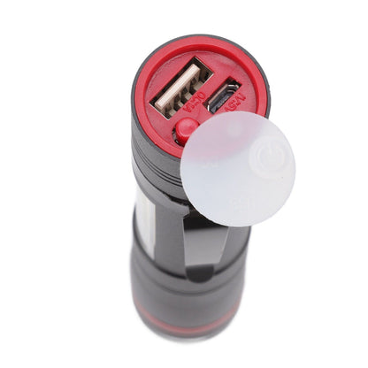 LED Flashlight Multifunction Highlight Telescopic Zoom Rechargeable Waterproof Mini Flashlight for Outdoor V1294-YM0523-3119220066611