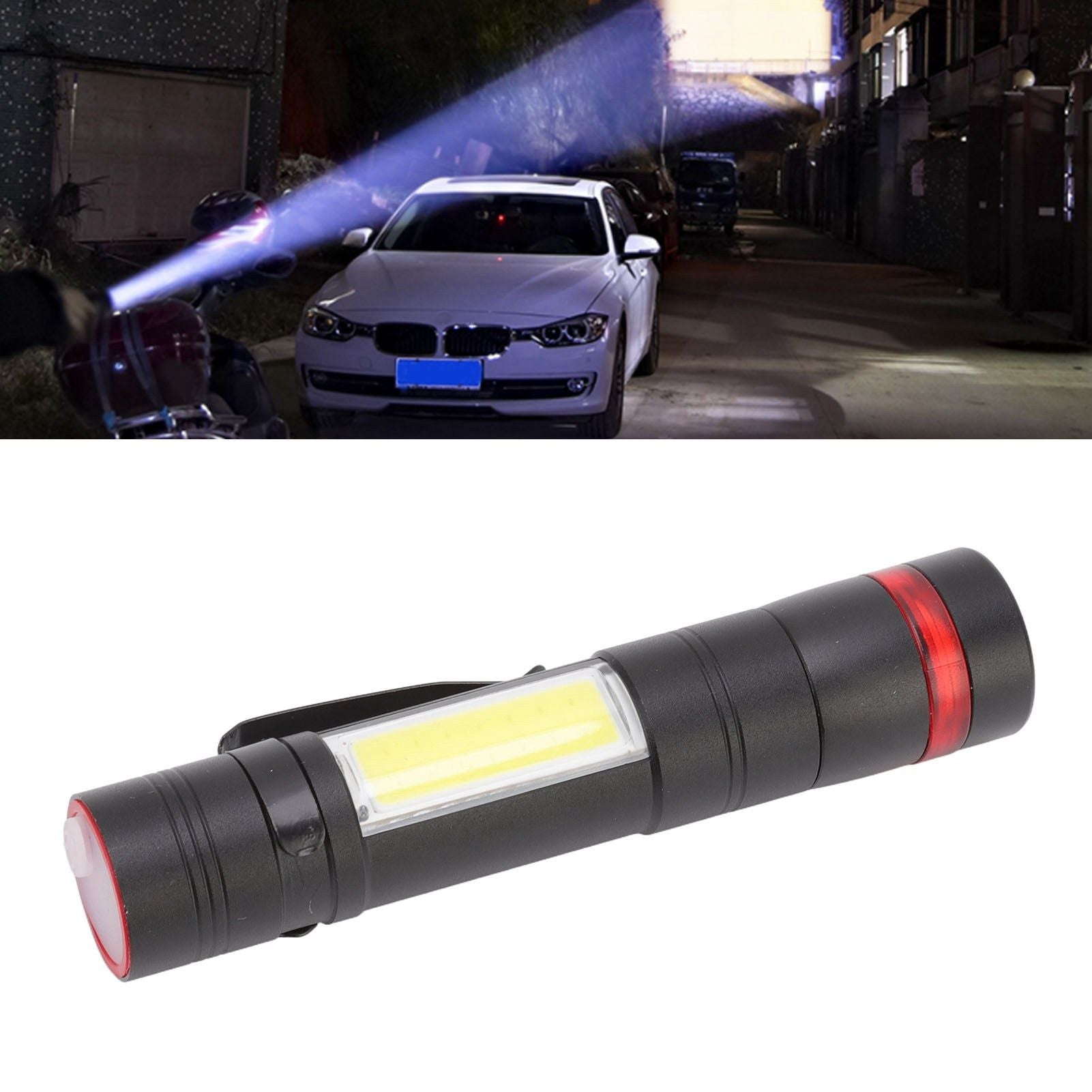 LED Flashlight Multifunction Highlight Telescopic Zoom Rechargeable Waterproof Mini Flashlight for Outdoor V1294-YM0523-3119220066611