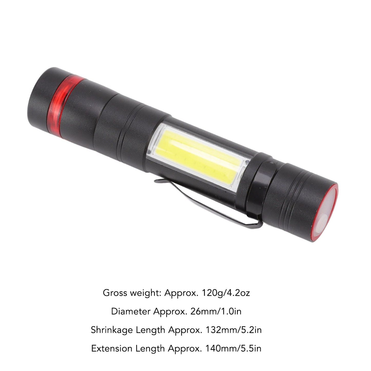 LED Flashlight Multifunction Highlight Telescopic Zoom Rechargeable Waterproof Mini Flashlight for Outdoor V1294-YM0523-3119220066611