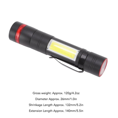 LED Flashlight Multifunction Highlight Telescopic Zoom Rechargeable Waterproof Mini Flashlight for Outdoor V1294-YM0523-3119220066611