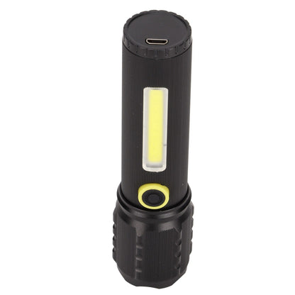 Mini Flashlight Strong Light 3 Modes Telescopic Zoom Portable Rechargeable for Camping Emergency Outdoor V1294-YM0523-3119220066811