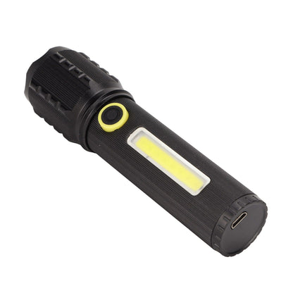 Mini Flashlight Strong Light 3 Modes Telescopic Zoom Portable Rechargeable for Camping Emergency Outdoor V1294-YM0523-3119220066811