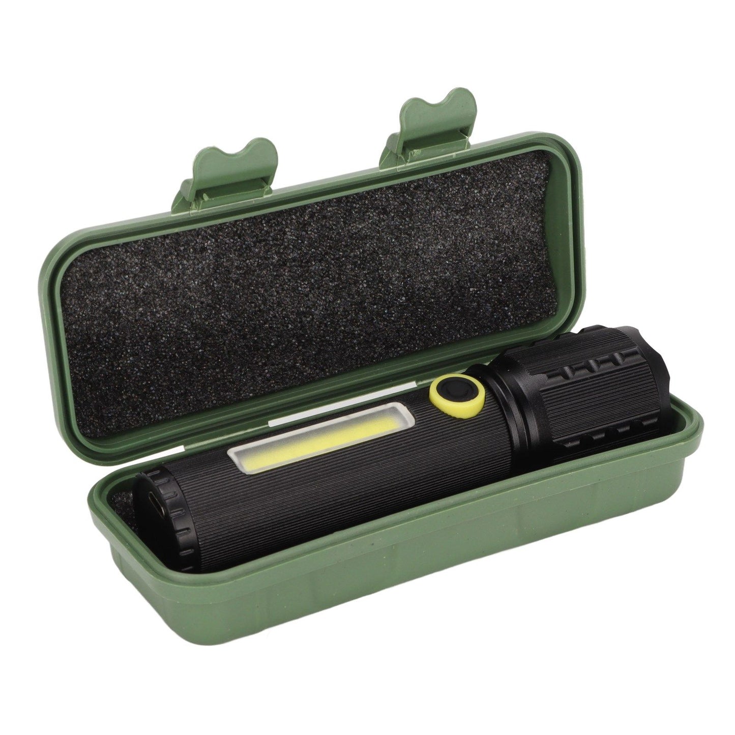 Mini Flashlight Strong Light 3 Modes Telescopic Zoom Portable Rechargeable for Camping Emergency Outdoor V1294-YM0523-3119220066811