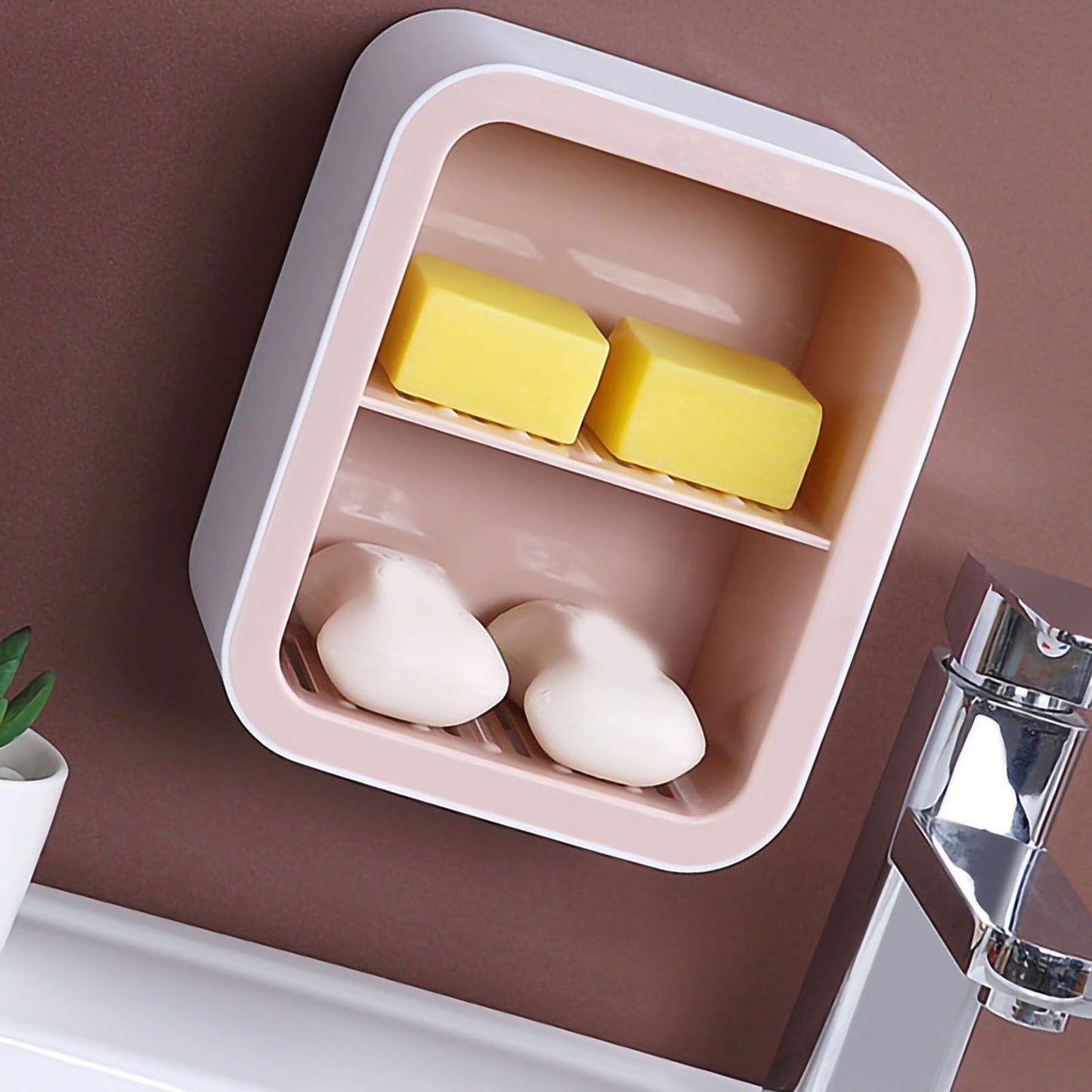 Wall Mount Soap Rack Drain Toilet Suction Disc Punch Free Box Student Dormitory Supplies Nordic 1 Layer Gray V1294-YM0524-3112220039414