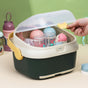 Baby Bottle Drying Rack Nursing Bottle Storage Box Container with Swivel Vent Dust Cover Drain Tray V1294-YM0524-3117220116112