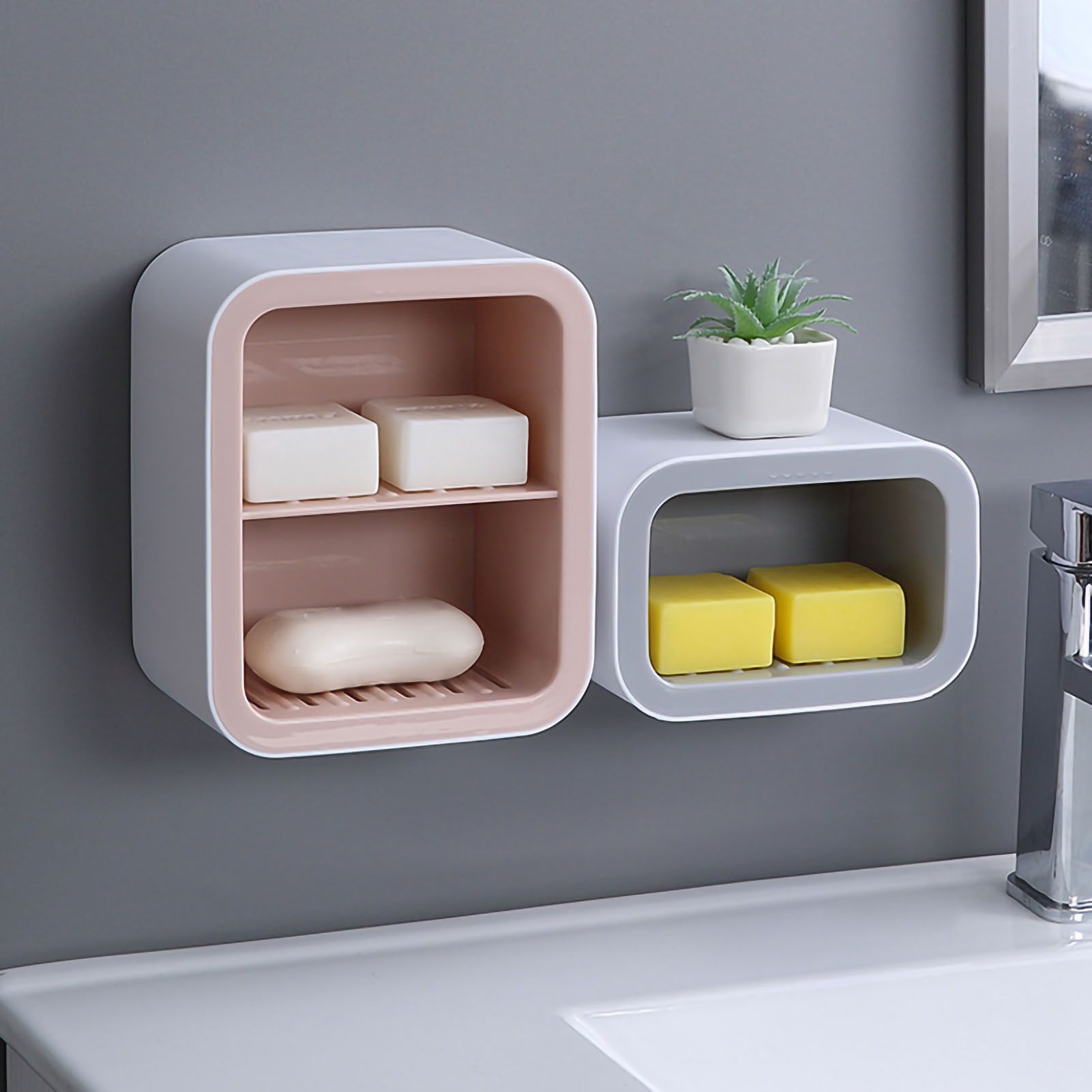 Seasoning Box Wall Mount Multi Grid Seasoning Storage Container Kitchen Seasoning Jar Combination Set 2 V1294-YM0524-3118220093711