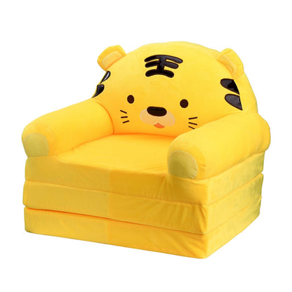 2‑in‑1 Foldable Sofa for Kids Lovely Futon Sofa Children Couch Room Decoration