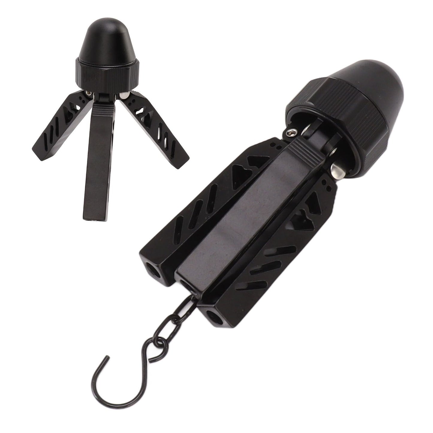 Camping Tripod Aluminum Alloy Stable Multifunctional Black A Shaped Tent Support Pole for Outdoor