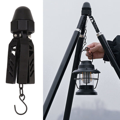 Camping Tripod Aluminum Alloy Stable Multifunctional Black A Shaped Tent Support Pole for Outdoor
