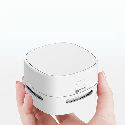 Desktop Vacuum Cleaner Mini Table Dust Sweeper Crumb Vacuum Cleaner Handheld Cordless White