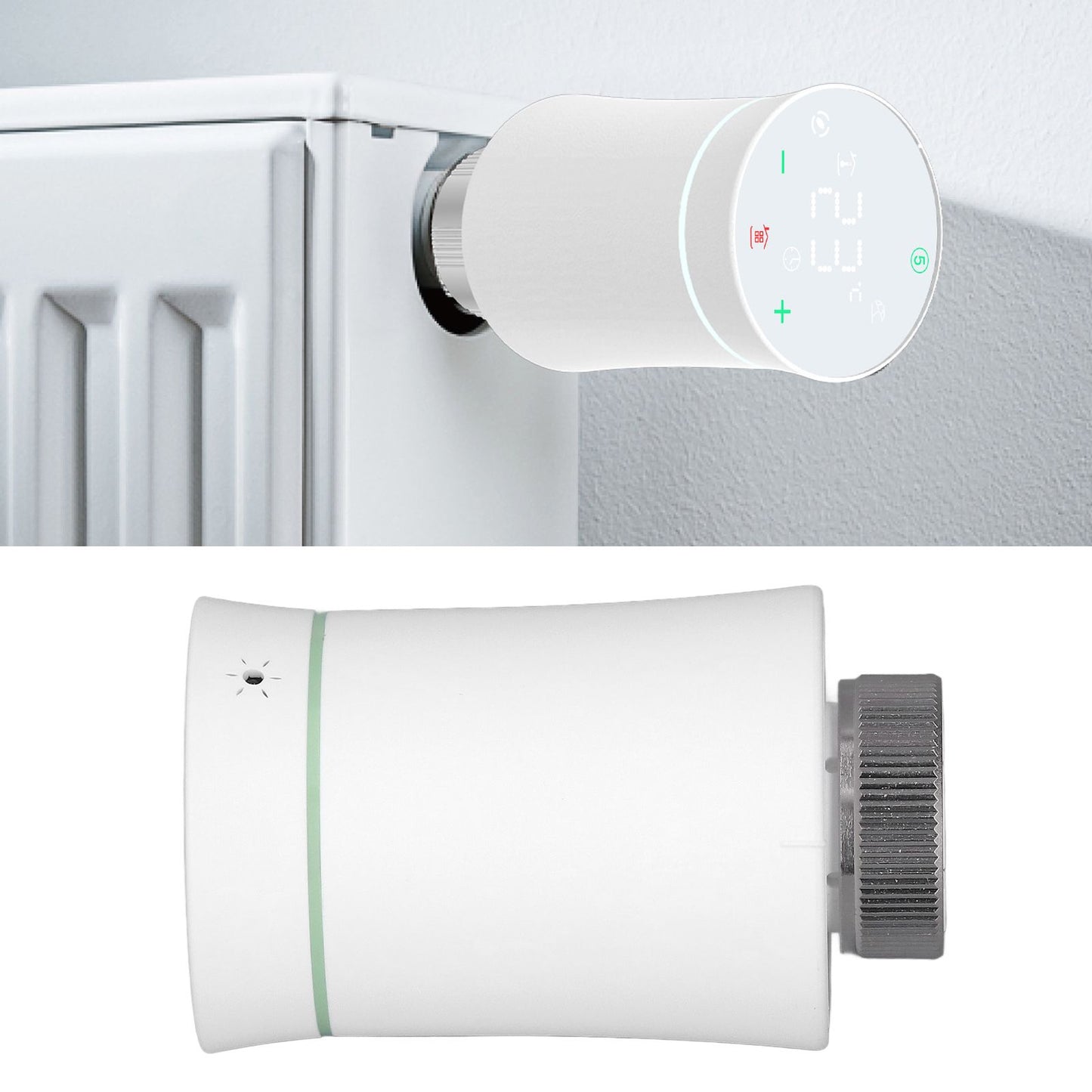 Smart Radiator Thermostat Valve APP Remote Timing Energy Saving Temperature Control Valve Home Heating Valve for Zigbee for Tuya White