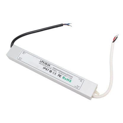 LED Driver IP67 Waterproof 24V Low Voltage Output Power Supply Transformer Adapter for Lamp Security Camera 85‑264V LPV 30W 24V 1.25A