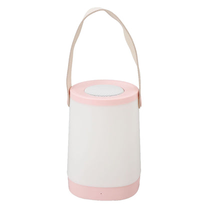 Lantern Bluetooth Speaker HiFi Rechargeable Radio Function Outdoor Wireless Speaker with LED Ambient Light Handle Pink