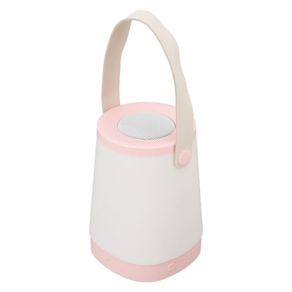 Lantern Bluetooth Speaker HiFi Rechargeable Radio Function Outdoor Wireless Speaker with LED Ambient Light Handle Pink