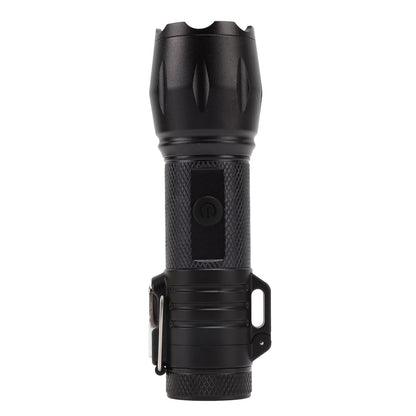 Electric Lighter Waterproof Windproof Aluminum Alloy Portable Lighter with Flashlight 3.7v Black