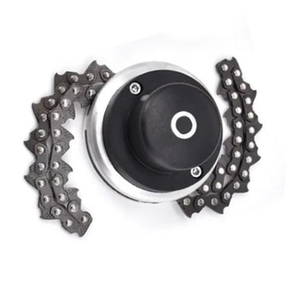 Chain Trimmer Head Grass Cutter Head Replacement Manganese Steel Lawn Mower Head 1in Hole