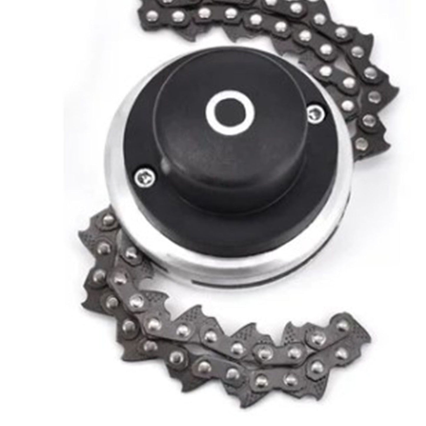 Chain Trimmer Head Grass Cutter Head Replacement Manganese Steel Lawn Mower Head 1in Hole