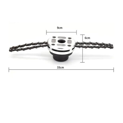 Chain Trimmer Head Grass Cutter Head Replacement Manganese Steel Lawn Mower Head 1in Hole