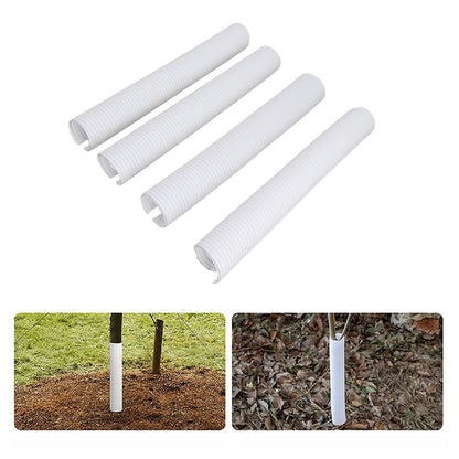 Tree Trunk Protector Plastic Tree Bark Protector Wrap Grow Tubes to Protect Saplings Plants From Deer Rabbit Cats Rodents Mowers 4Pcs