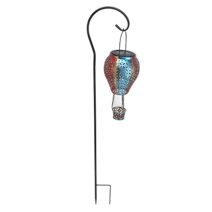 Hanging Solar Lantern Retro Hollowed Fire Balloon Style Warm Romatic Garden Solar Light for Outdoor Camping Backyard
