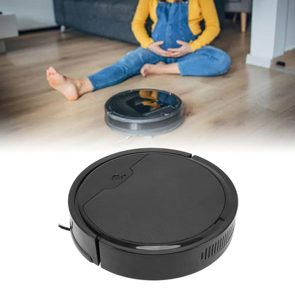 3 In 1 Robot Vacuum Cleaner USB Charging 1800Pa Suction Timing Function Smart Automatic Mop Sweeper with 400ML Dust Box Black