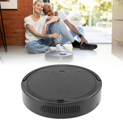 3 In 1 Robot Vacuum Cleaner USB Charging 1800Pa Suction Timing Function Smart Automatic Mop Sweeper with 400ML Dust Box Black
