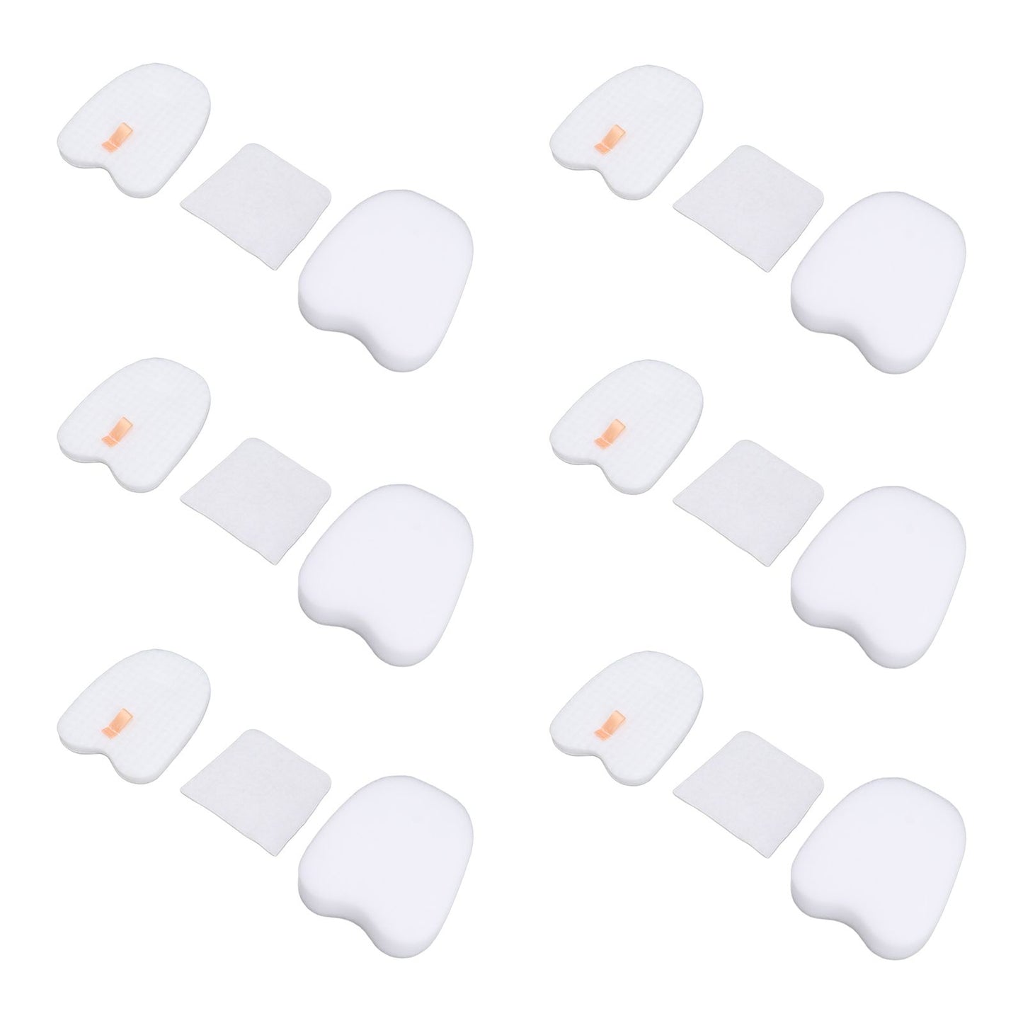 6PCS Vacuum Cleaner Filter Set Post Foam Felt Filter Replacement for Shark XPSTFH380 ZS360 ZS361C ZS362