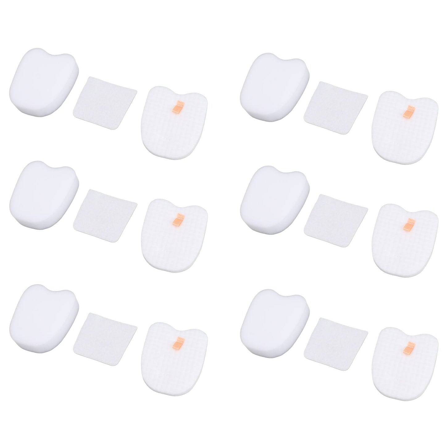 6PCS Vacuum Cleaner Filter Set Post Foam Felt Filter Replacement for Shark XPSTFH380 ZS360 ZS361C ZS362