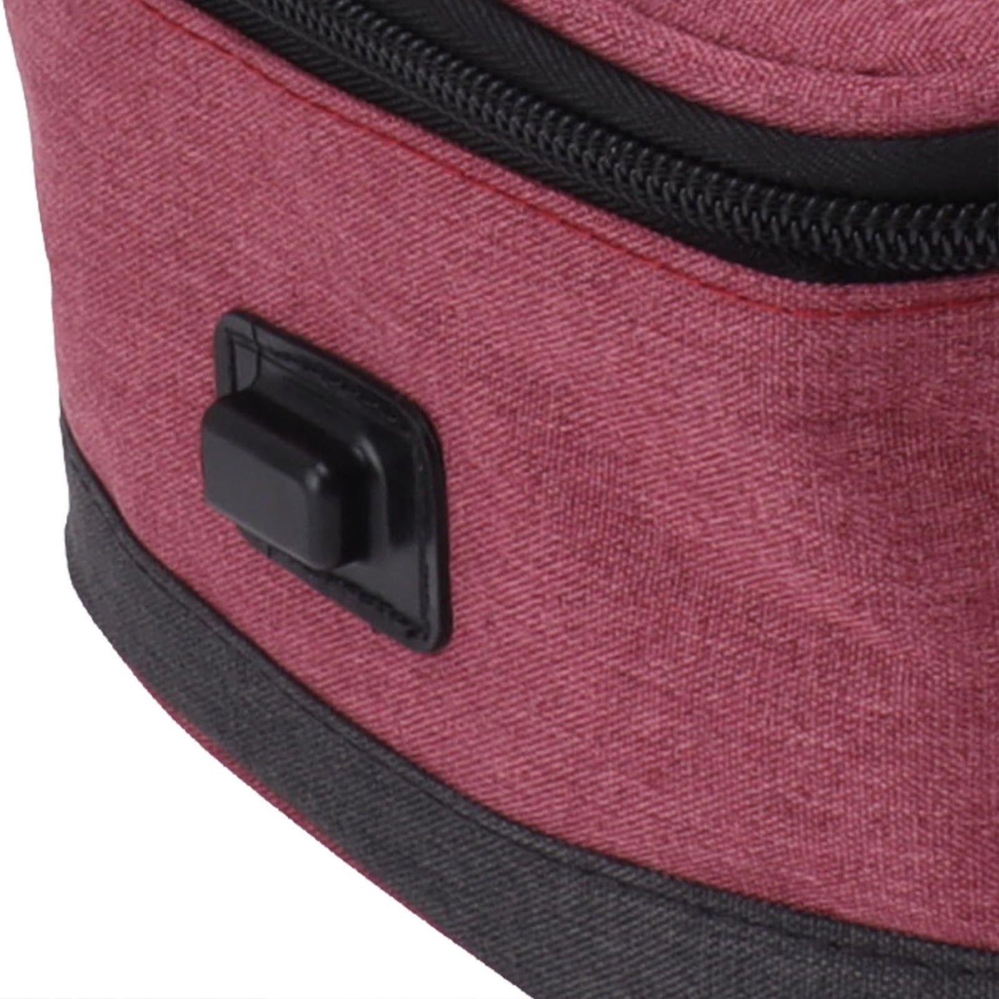 USB Heating Insulation Bag Portable Electric Heating Food Container Constant Temperature Heating Bag for Outdoor Wine Red