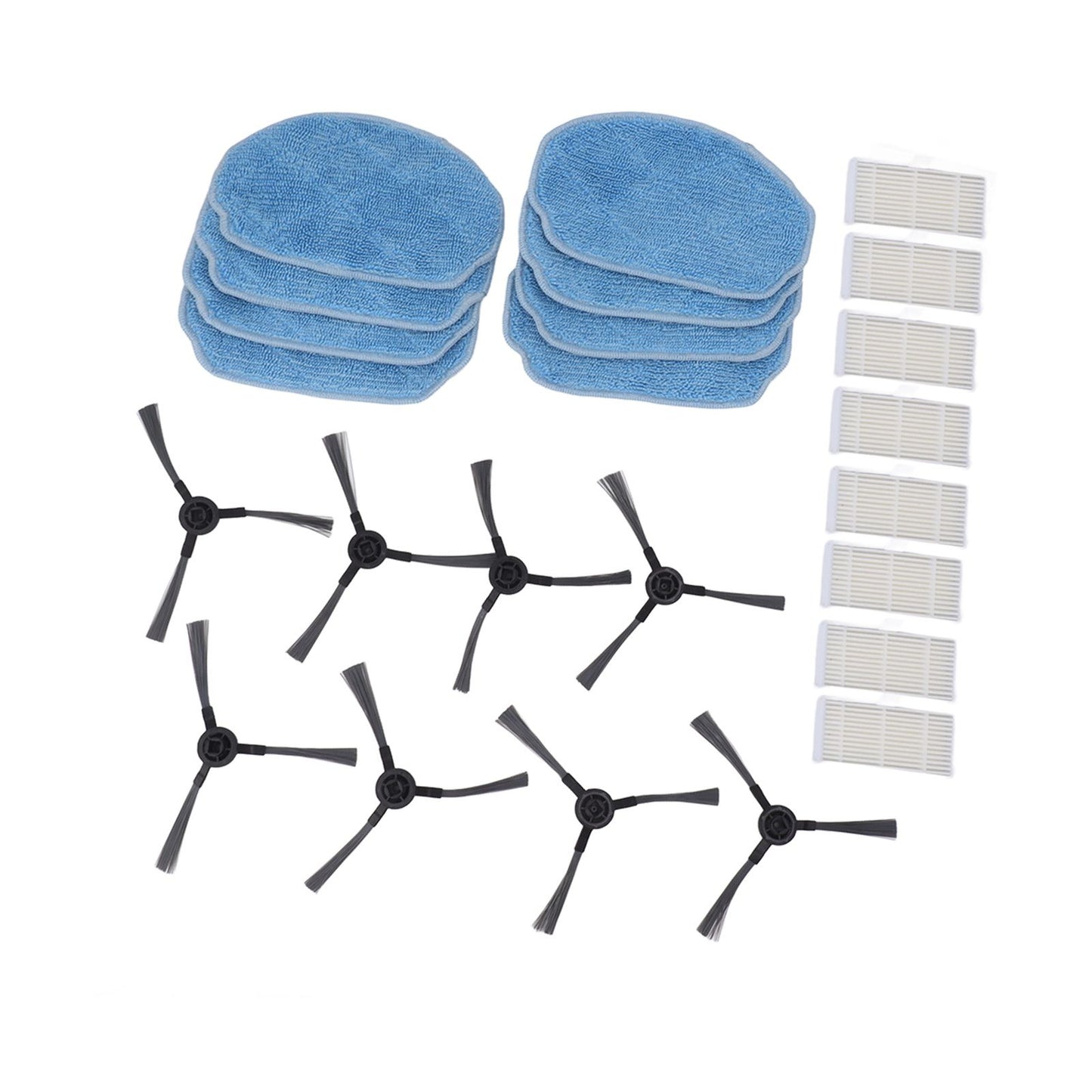 Robotic Vacuum Cleaner Accessories Kit Mop Cloth Side Brush Filter Parts Replacement For Mannv BR150 BR151