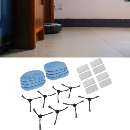 Robotic Vacuum Cleaner Accessories Kit Mop Cloth Side Brush Filter Parts Replacement For Mannv BR150 BR151