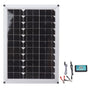 100W 18V Solar Panel Battery Charger Kit Monocrystalline Silicon Solar Panel with Dual USB Controller for Car RV Marine Boat