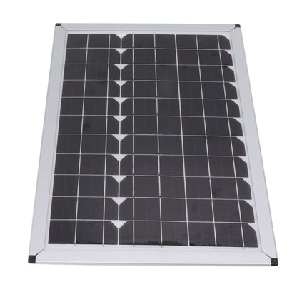 100W 18V Solar Panel Battery Charger Kit Monocrystalline Silicon Solar Panel with Dual USB Controller for Car RV Marine Boat