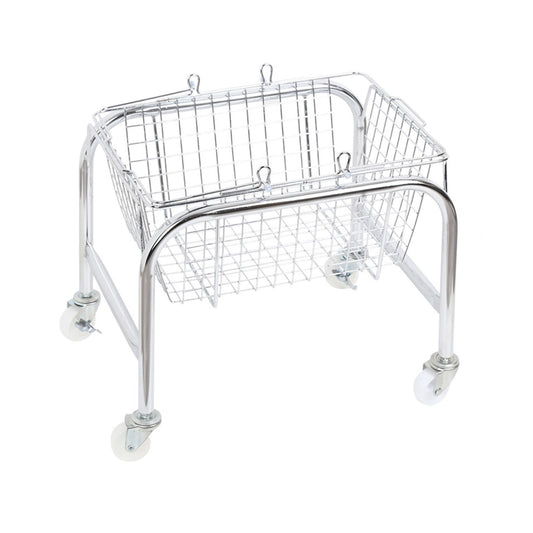 Storage Basket Convenient High Load Bearing Capacity for Bedroom Kitchen Dormitory Supplies Plastic Rolling Wheel + Storage Basket