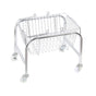 Storage Basket Convenient High Load Bearing Capacity for Bedroom Kitchen Dormitory Supplies Plastic Rolling Wheel + Storage Basket