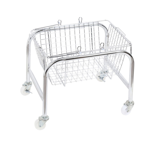 Storage Basket Convenient High Load Bearing Capacity for Bedroom Kitchen Dormitory Supplies Plastic Rolling Wheel + Storage Basket