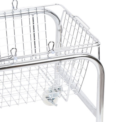 Storage Basket Convenient High Load Bearing Capacity for Bedroom Kitchen Dormitory Supplies Plastic Rolling Wheel + Storage Basket