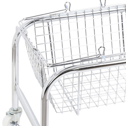 Storage Basket Convenient High Load Bearing Capacity for Bedroom Kitchen Dormitory Supplies Plastic Rolling Wheel + Storage Basket
