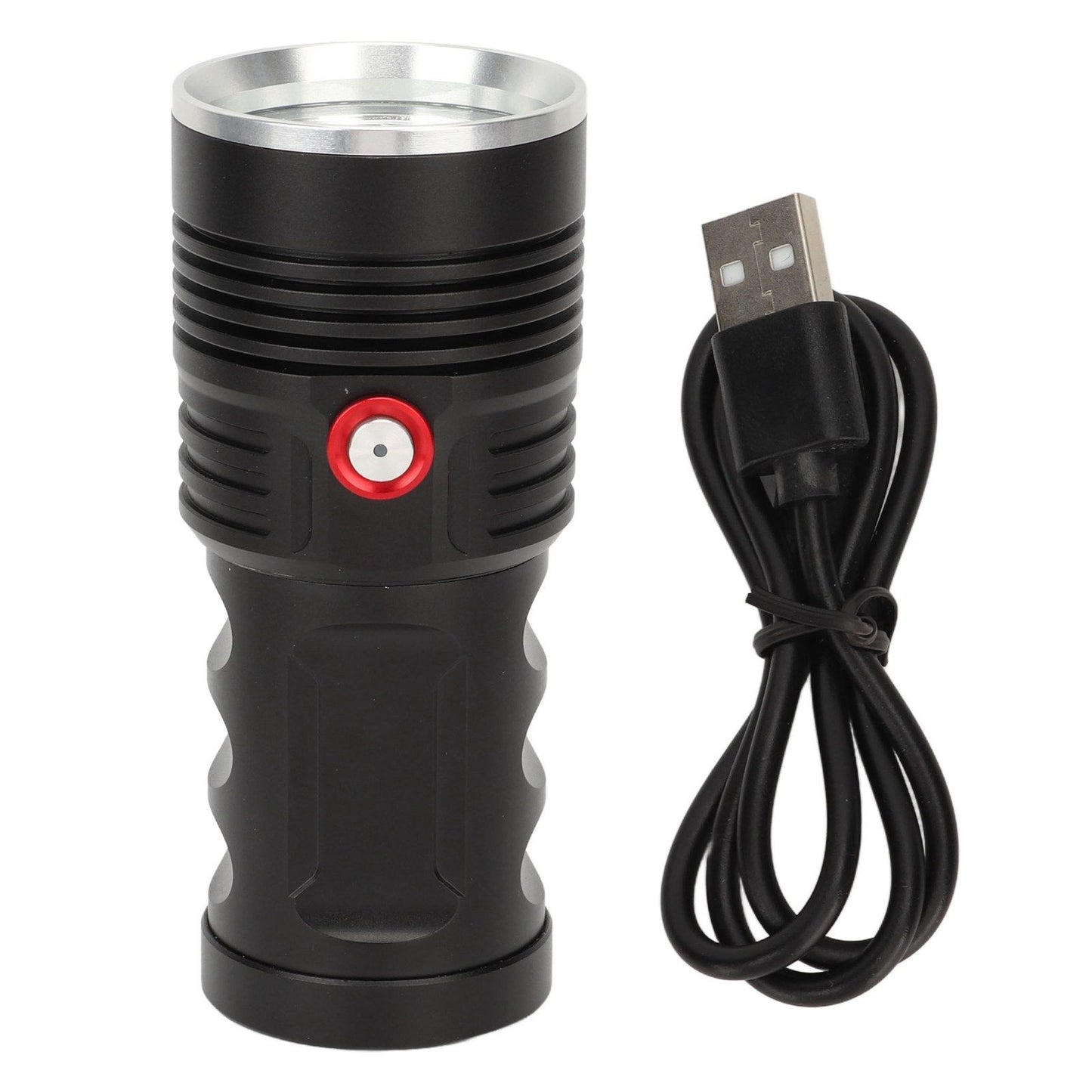 Rechargeable Flashlight Aluminum Alloy Ultra Bright Handheld Waterproof LED Emergency Flashlight for Outdoor Use