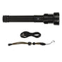 LED Flashlight with COB USB Charging Zoomable Telescopic Flashlight Red White Portable Light
