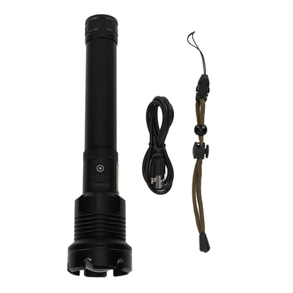 LED Flashlight with COB USB Charging Zoomable Telescopic Flashlight Red White Portable Light