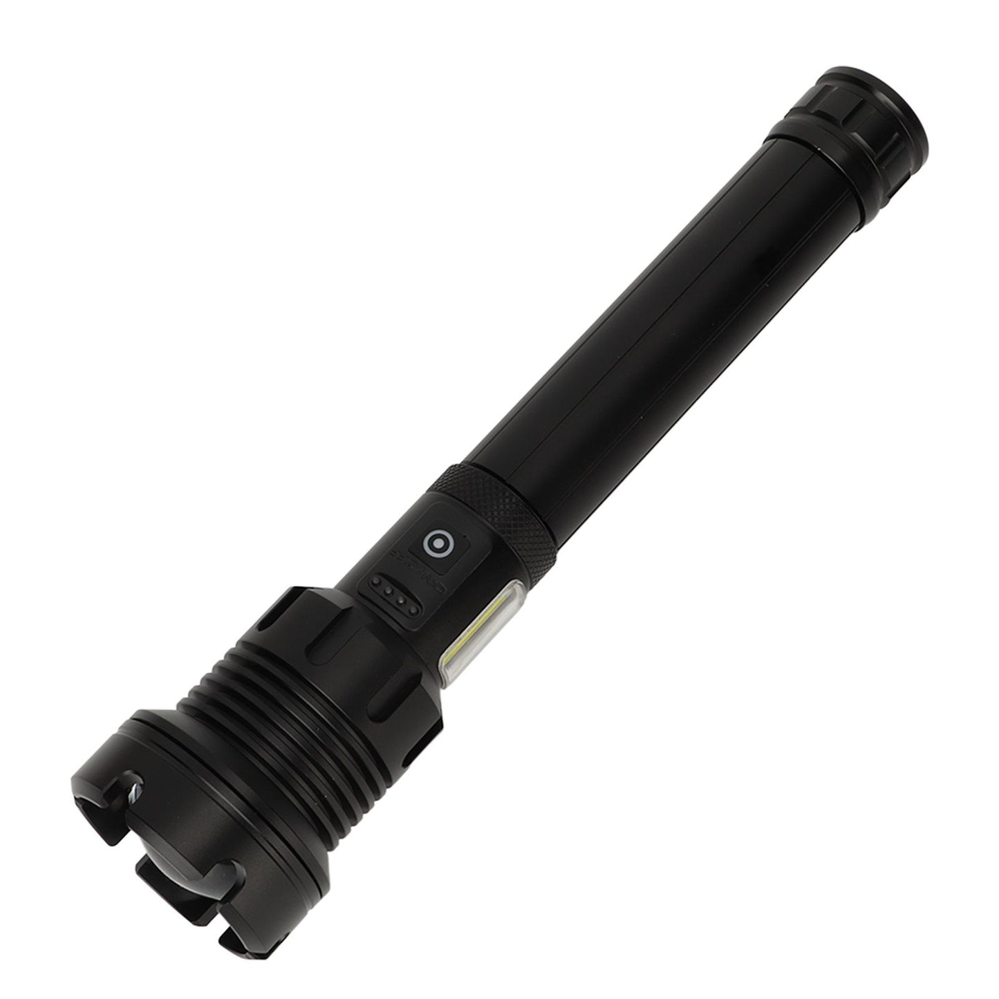 LED Flashlight with COB USB Charging Zoomable Telescopic Flashlight Red White Portable Light
