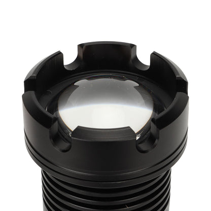 LED Flashlight with COB USB Charging Zoomable Telescopic Flashlight Red White Portable Light